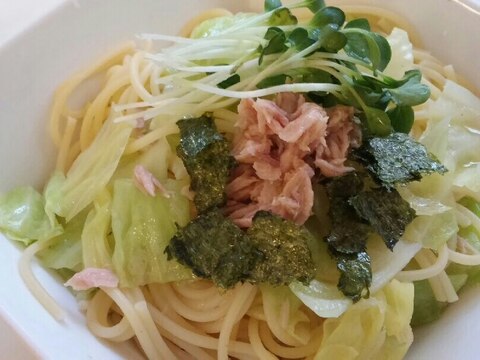 キャベツとツナの和風パスタ~♪